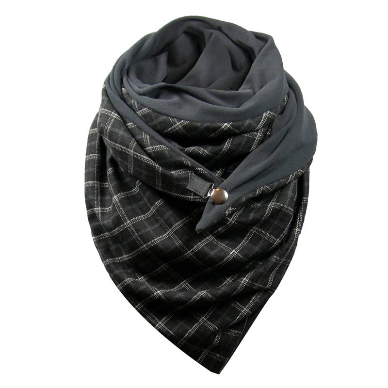 Padded Warm Shawl Printed Bib Scarf