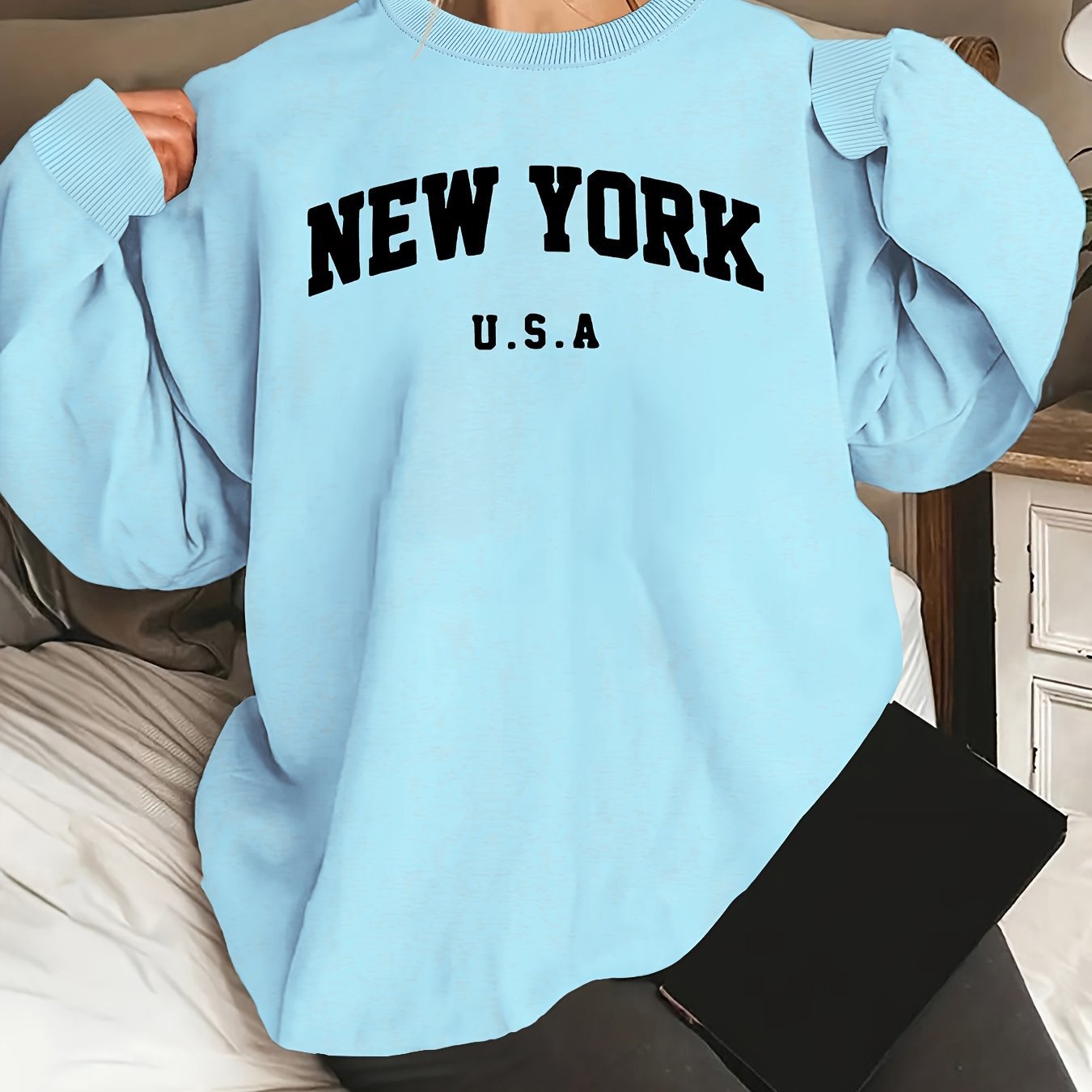 Hooded Sweatshirt Casual Long Sleeve Round Neck Women