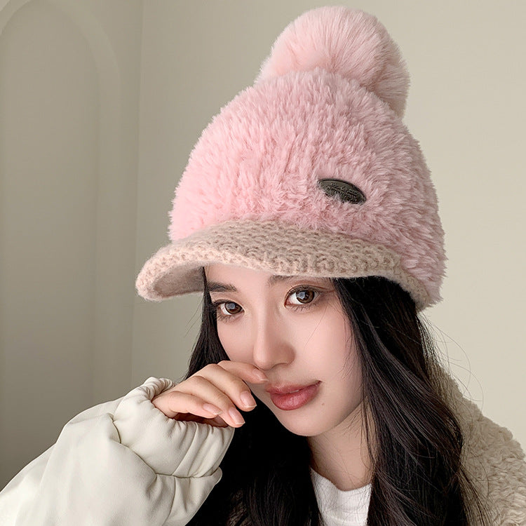 Autumn Winter Berber Fleece Warm Peaked Cap