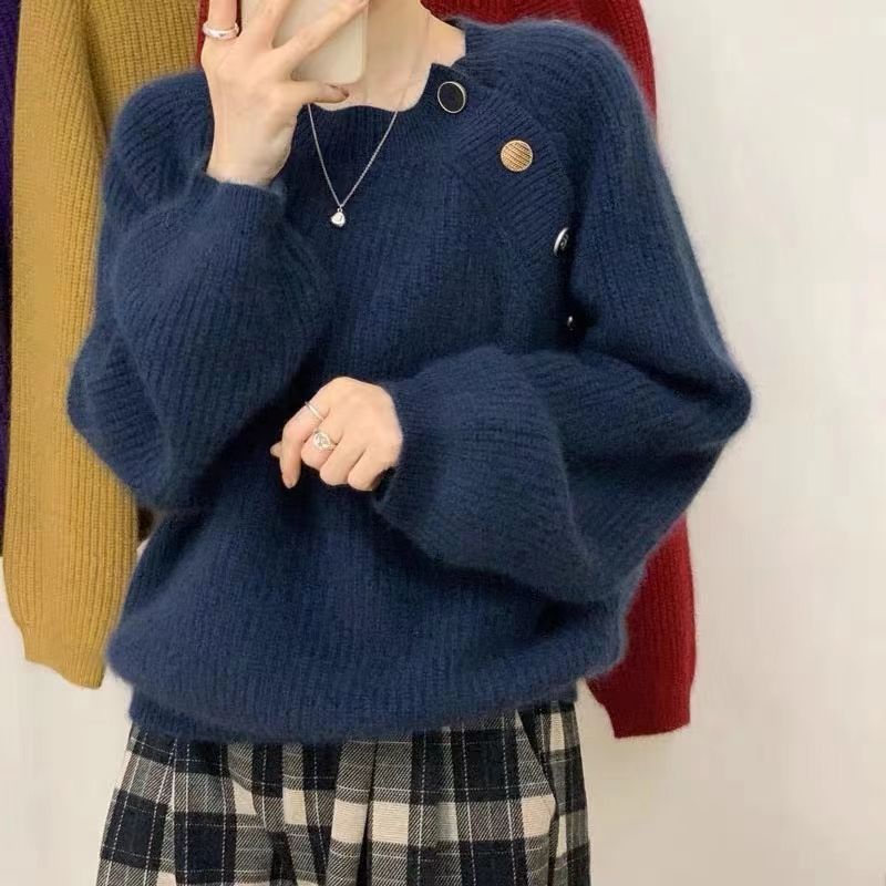 Design Sense Japanese Style Lazy Autumn Winter Coat