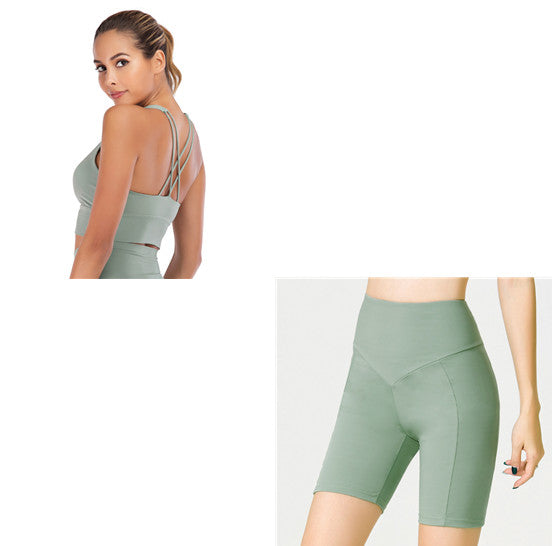New Net Celebrity Yoga Women's Five-point Pants Stretch Tight