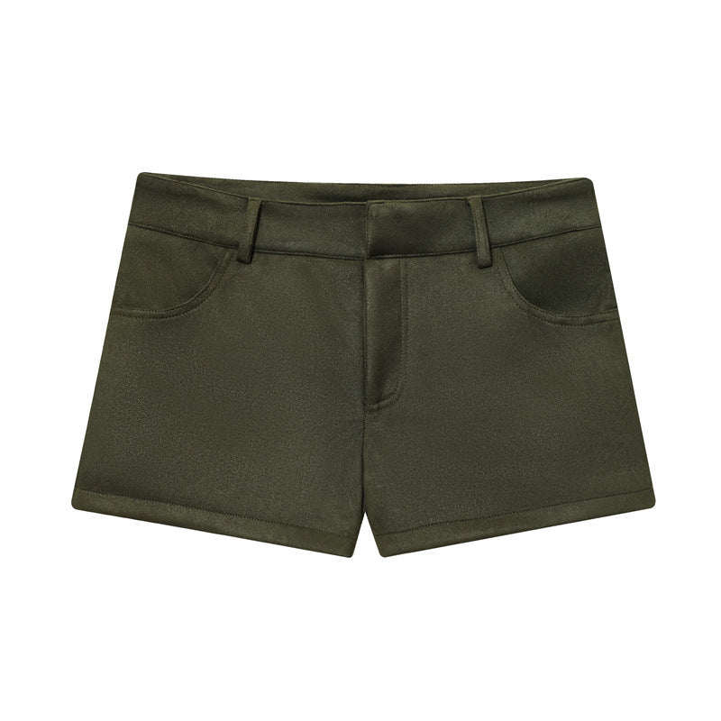 Solid Color Loose Casual Coat Shorts Suit Women