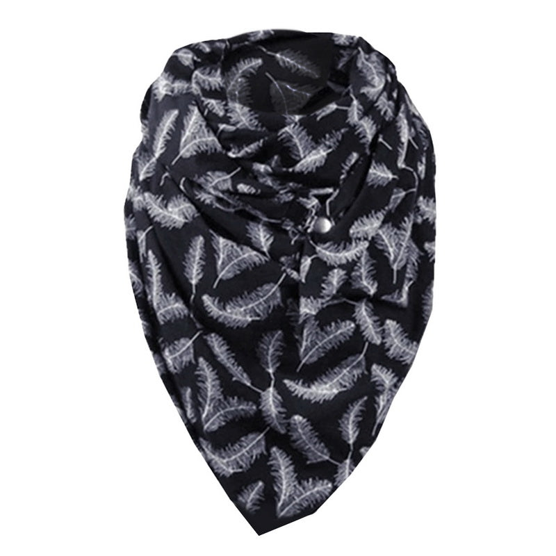 Padded Warm Shawl Printed Bib Scarf