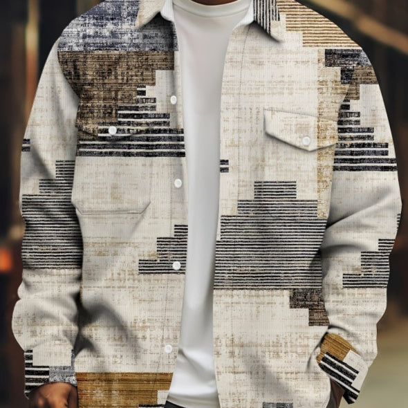 Patterned Graphic Print T-Shirt For Spring And Fall Street Style