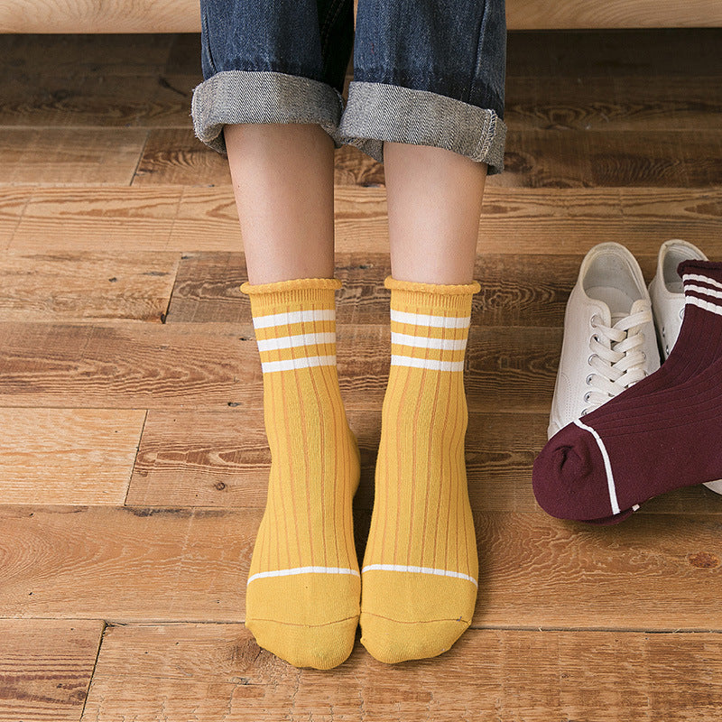 Women's Cotton Socks Japanese Academic Style