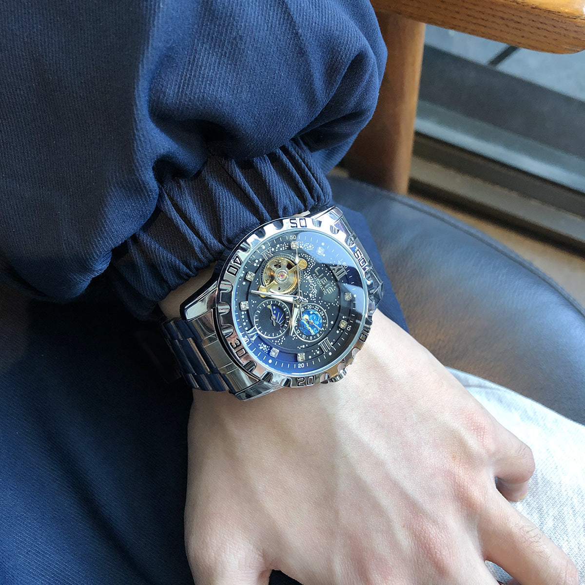 Men's Luminous Waterproof Starry Automatic Mechanical Watch