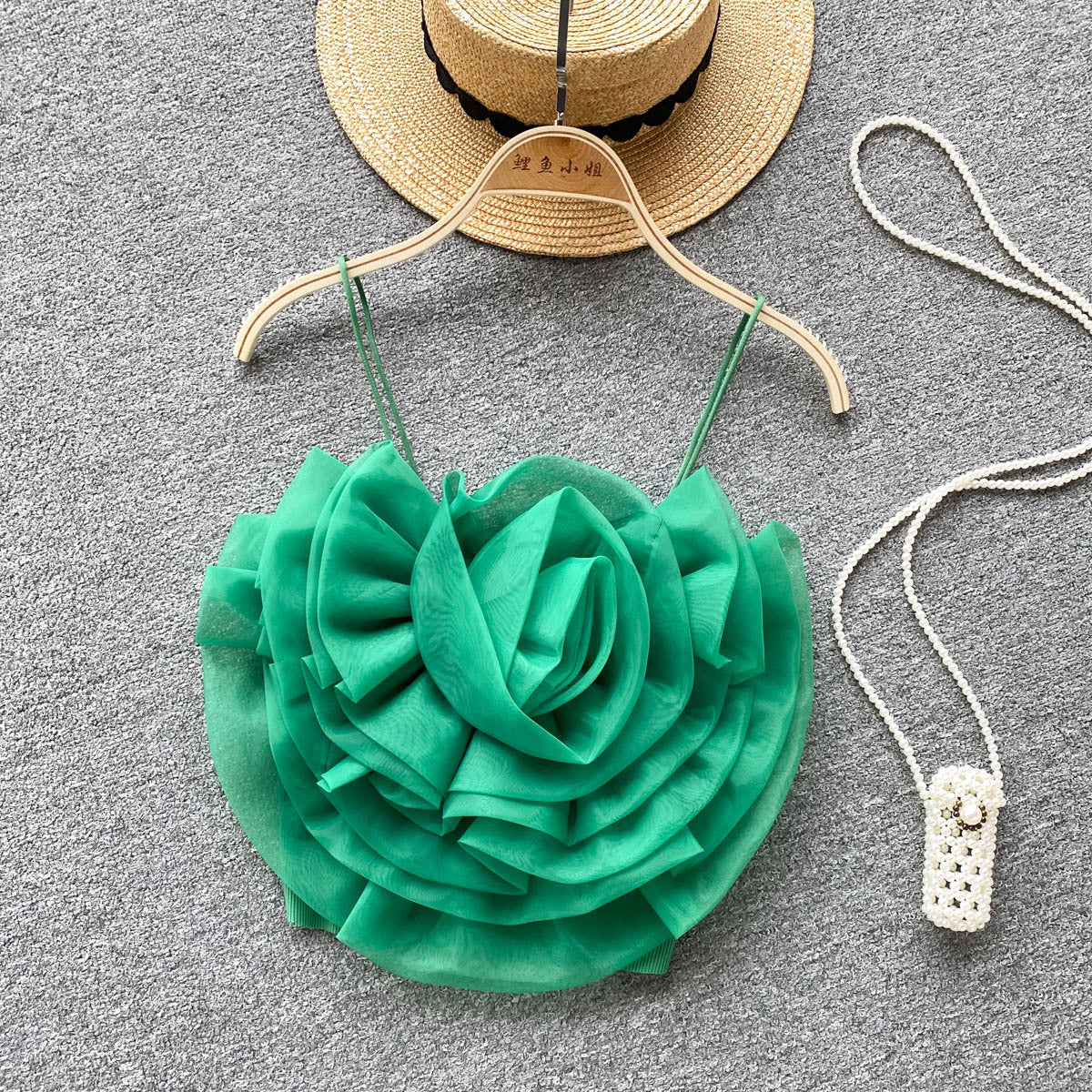 Pure Flower Camisole Dame Sommer Hot Girl Kort Top