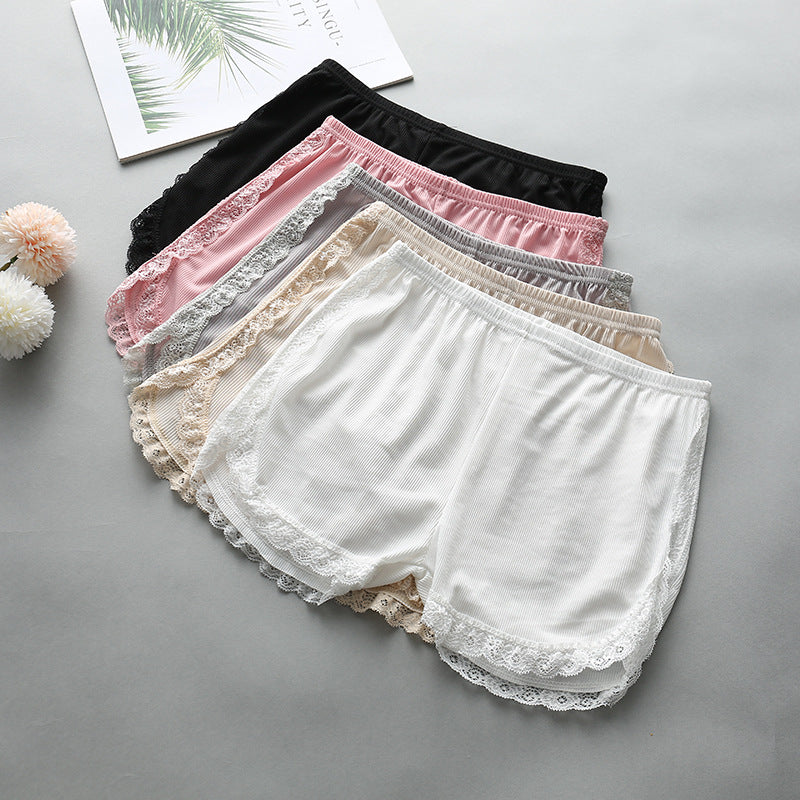 Women's Fashion Side Lace Bottoming Shorts