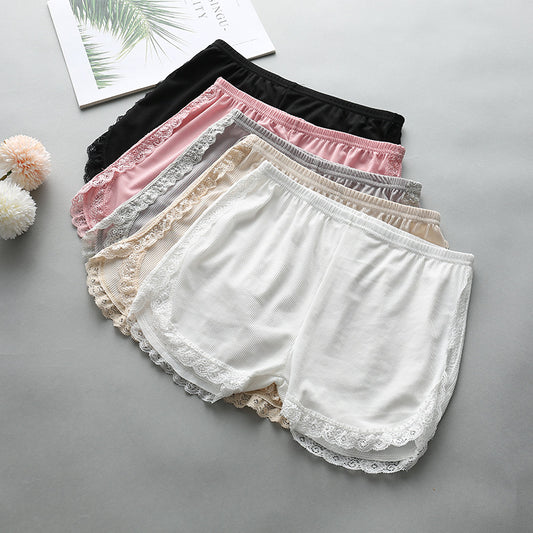 Women's Fashion Side Lace Bottoming Shorts