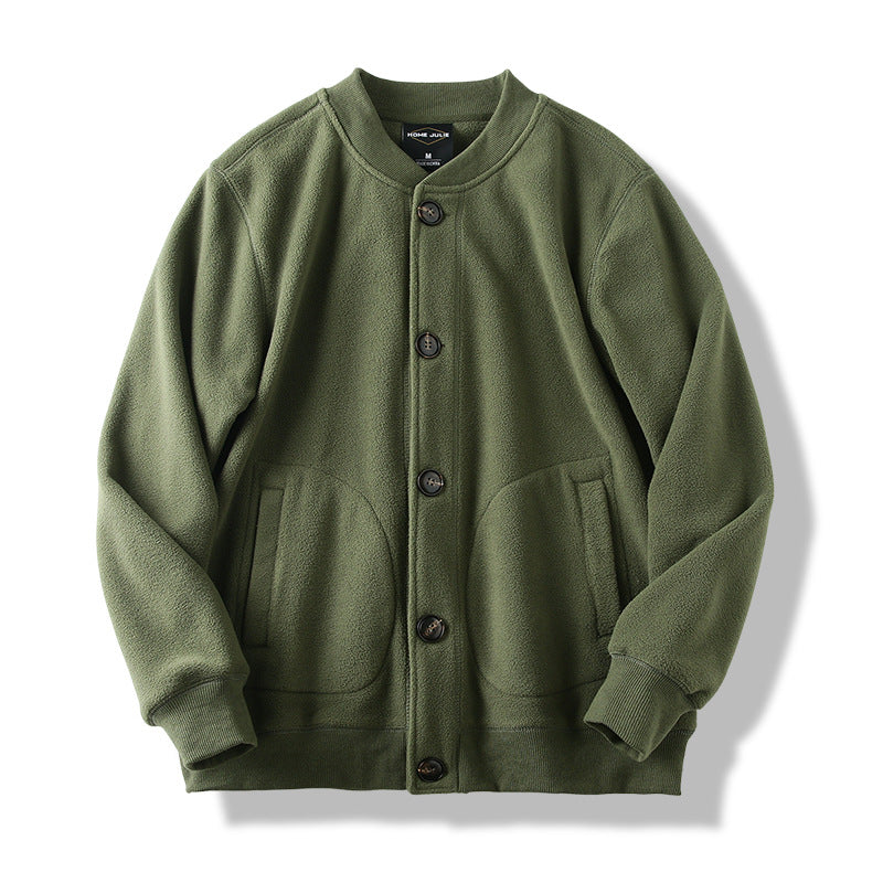 Double Sided Polar Fleece Solid Color Long Sleeve