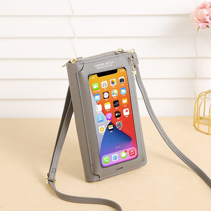 Women's Touch Screen Phone Bag Crossbody Transparent Mini