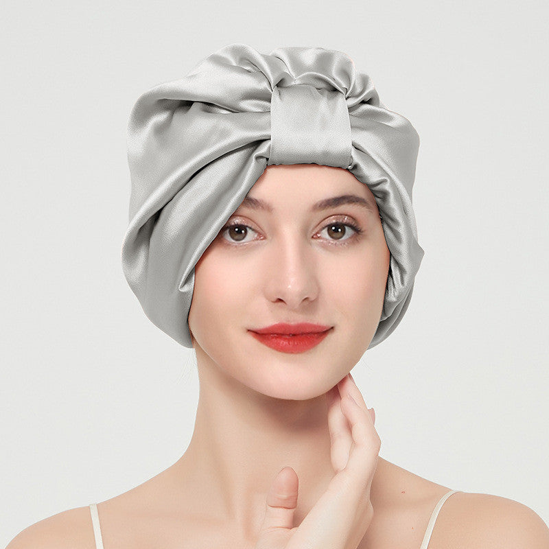 Mulberry Silk Nightcap Ladies Skin-friendly Double Layer