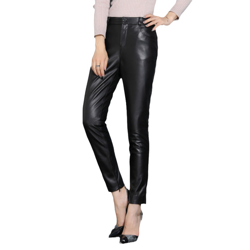 Genuine Leather New Slim Sheepskin Pencil Pants