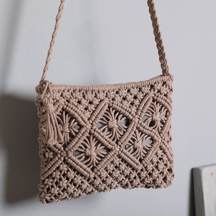 Retro Style Fashion Trend Cotton Bag Straw Bag