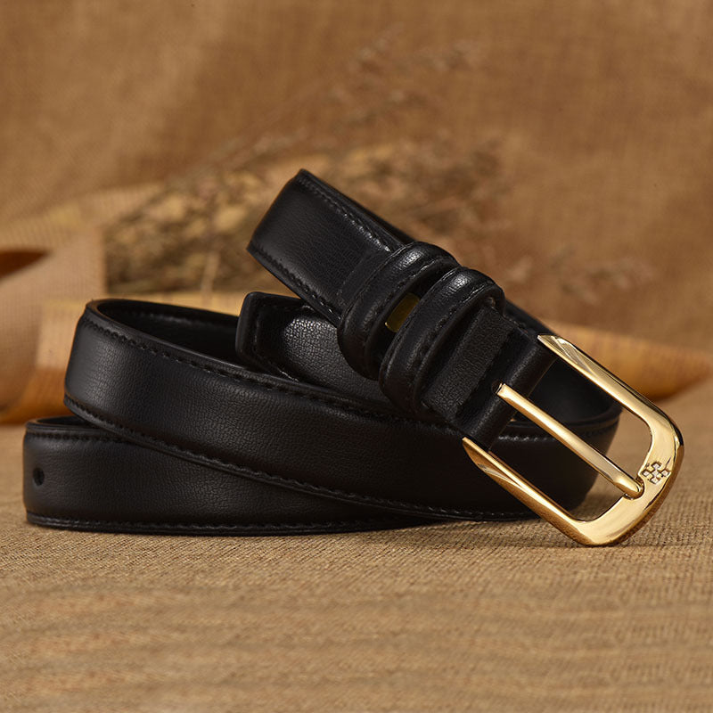 Retro Women's Fashion Double Ring Buckle Waist Seal