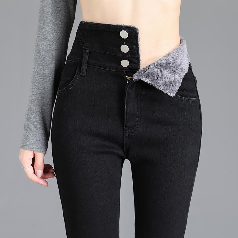 Women's Ultra-high-waisted Abdomen Jeans New Slim And Tight-fitting
