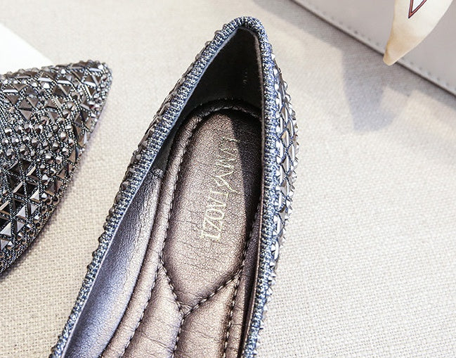 Rhinestone Shoes Women's Full Diamond Flat Bottom