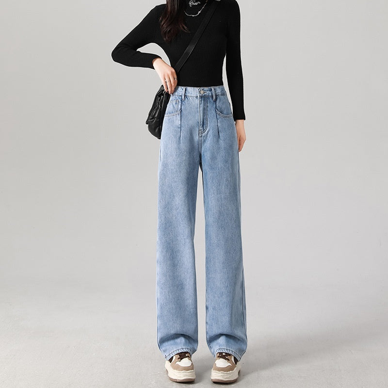 Women's Thin Straight Loose Slimming Elastic Waist Pants