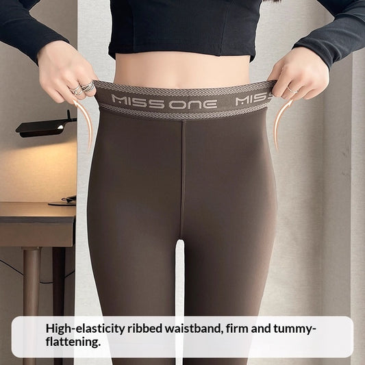 High-stretch Shark Pants Made From Thickened Coral Fleece Fabricslim-fit Warming Leggings Perfect For Autumn