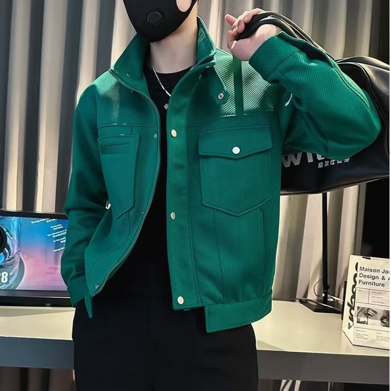 Men's Trendy Tooling Stand Collar Jacket All Match