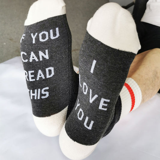 Sole English Letter Socks Men's And Women's Cotton Socks College Style