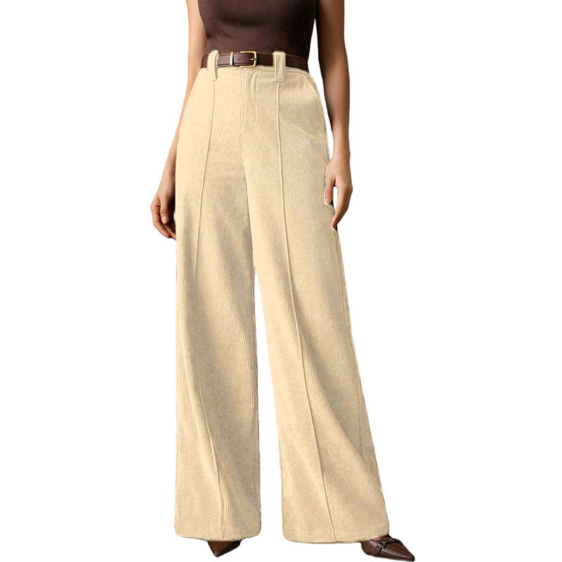 Autumn Draped Retro Corduroy Wide-leg Pants