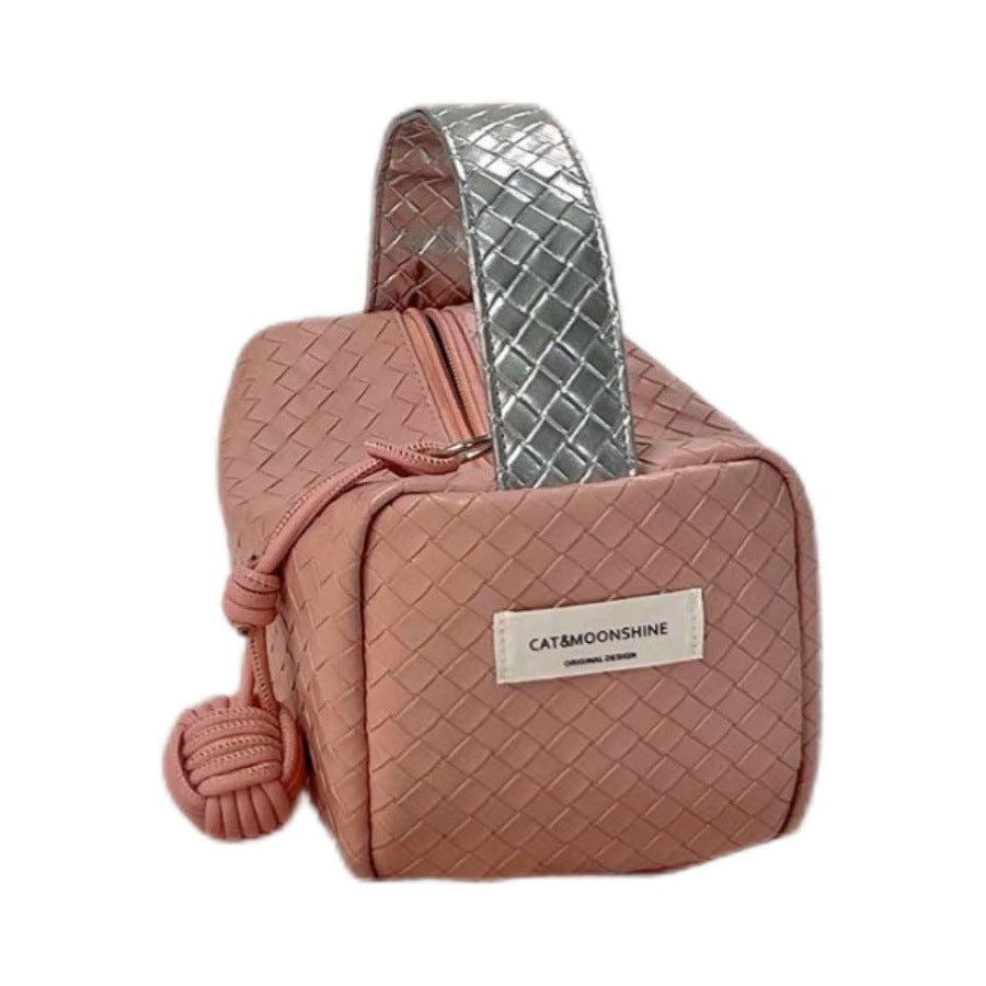Original Color Matching Woven Hand Bag