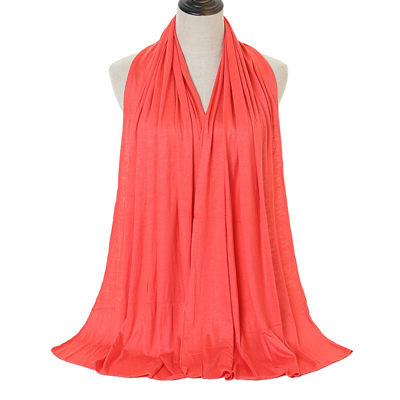 Solid Color Cotton Warm Shawl