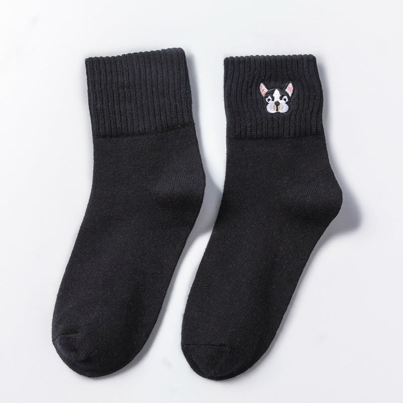 Japanese Cartoon Animal Embroidered  Socks