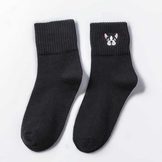 Japanese Cartoon Animal Embroidered  Socks