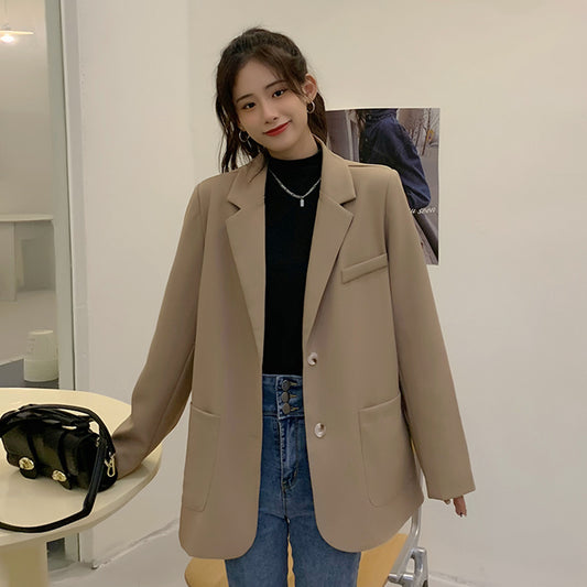 Women's High-end Design Niche Khaki Suit Jacket