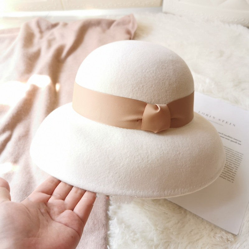 Vintage Hepburn Hat Autumn Winter Wool Top