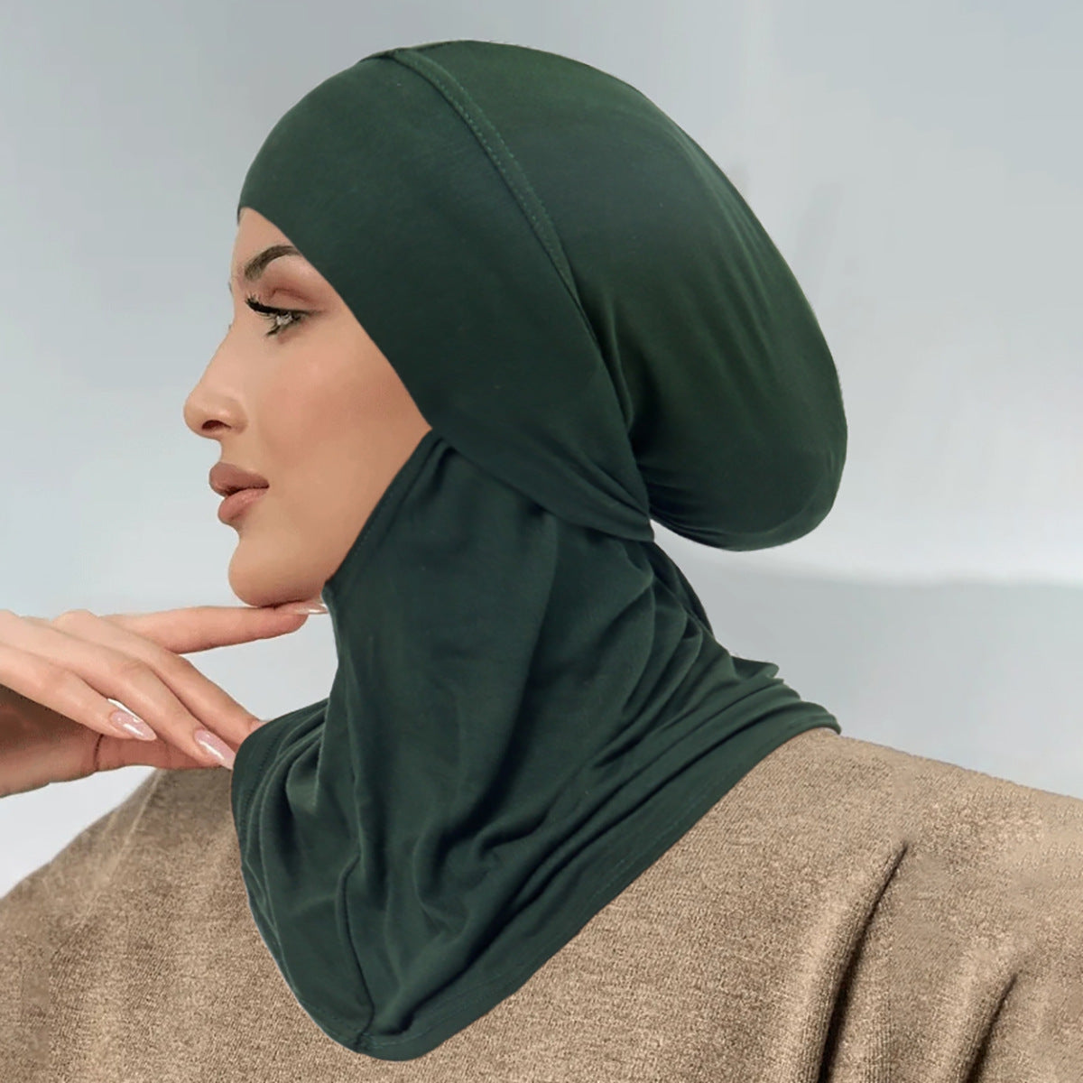Solid Color Back Bandage Tam-o'-shanter Women's Soft Head-wrapping Hat