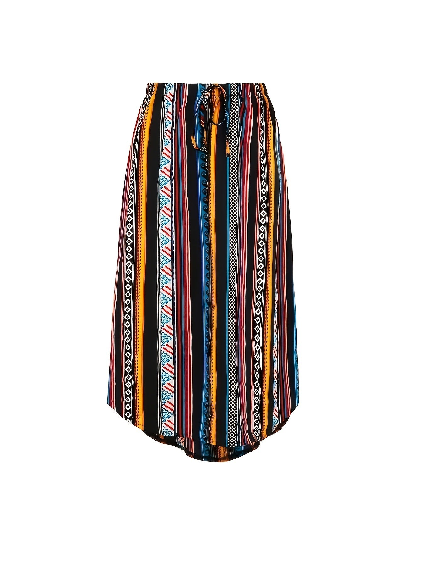 Women's National Fashion Casual Striped Skirt