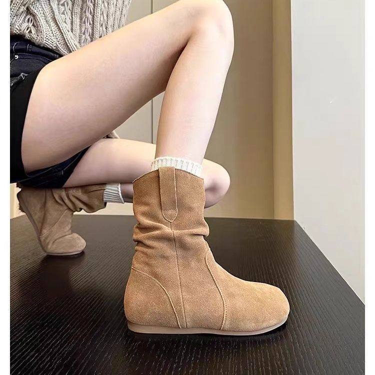 Western Denim Martin Boots For Women
