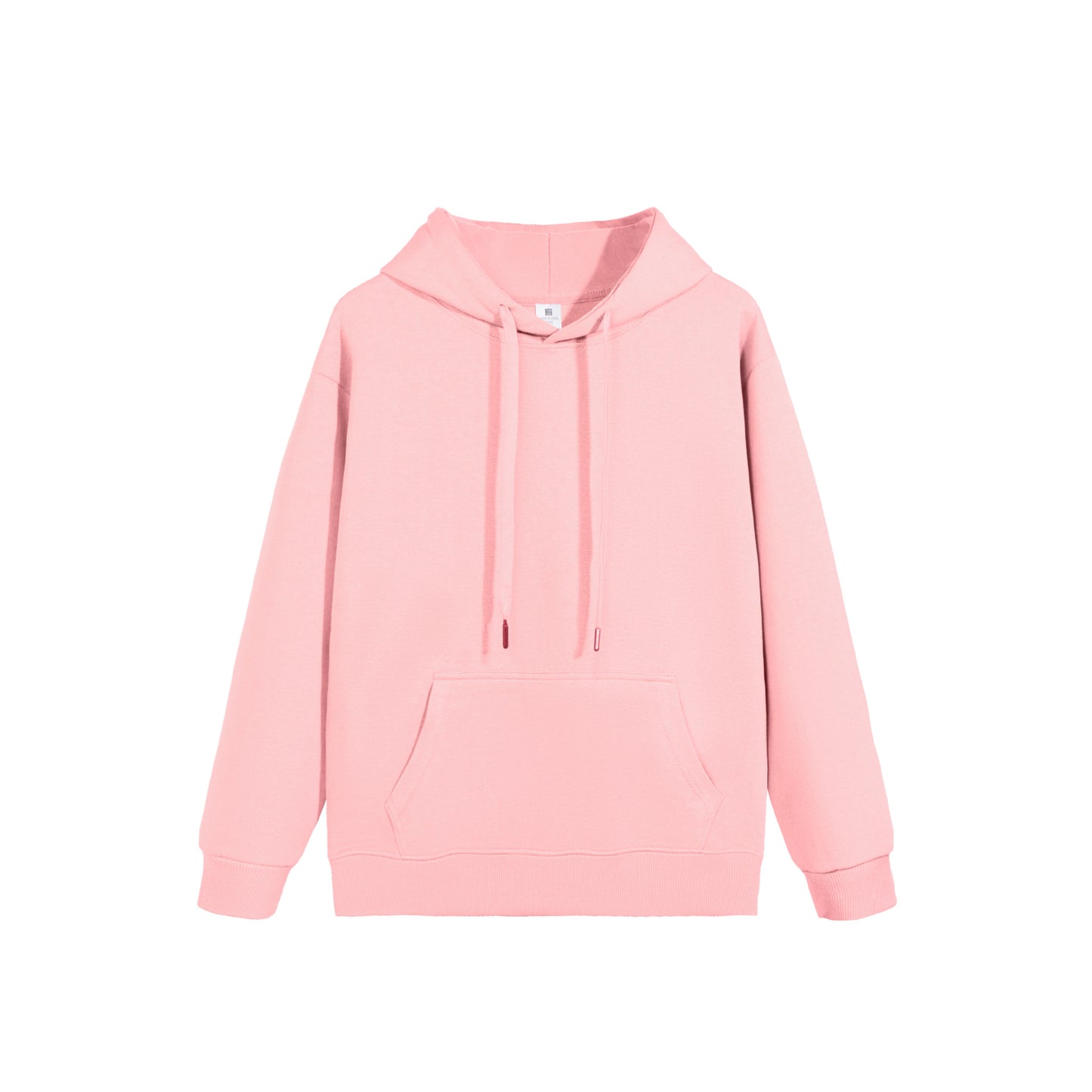 Ensfarvet dobbeltsidet sweater med hætte til kvinder