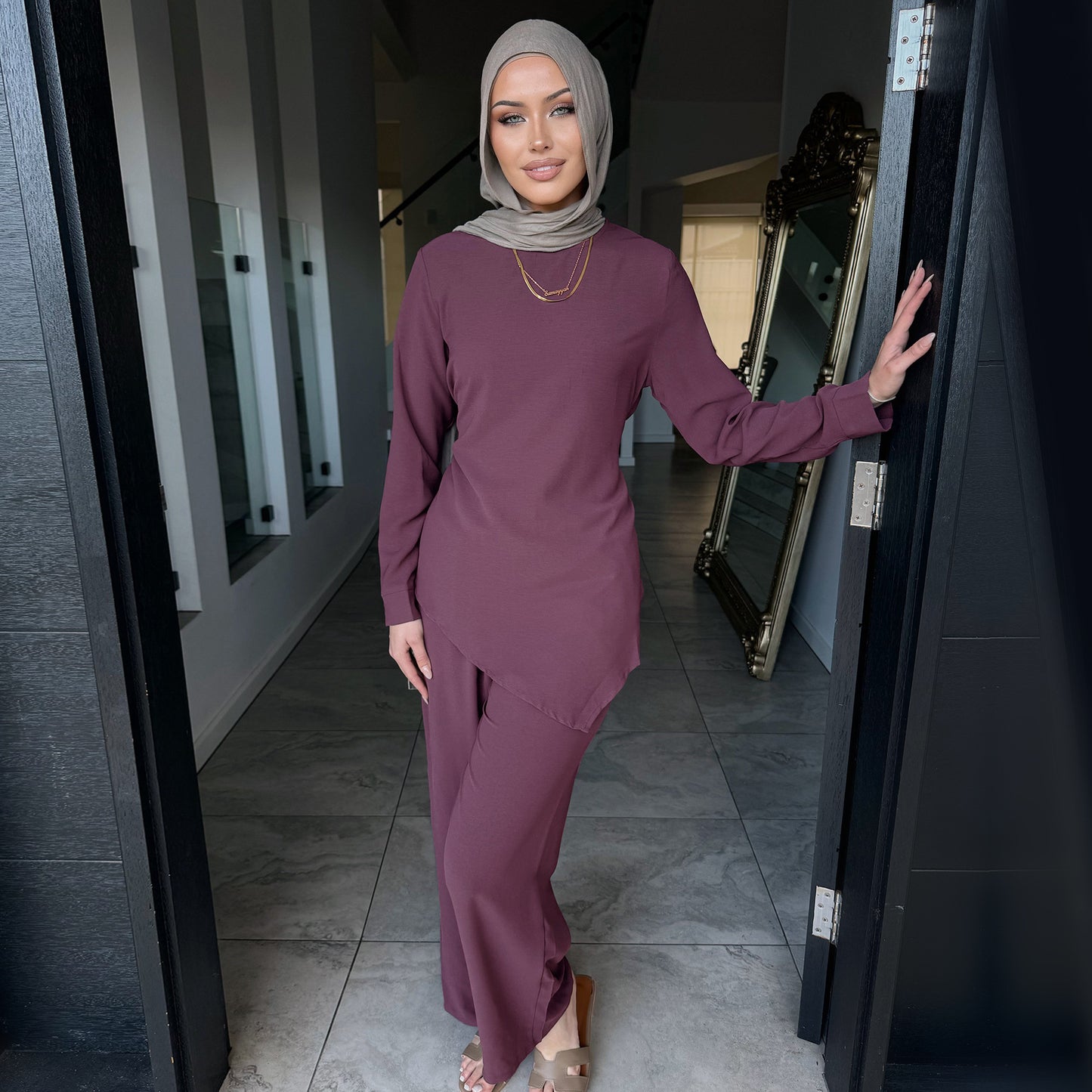 Women's Fashionable Casual Top And Pants Set