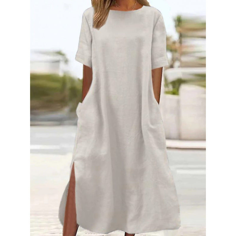 Women's Plus-Size Long Casual Loose Dress