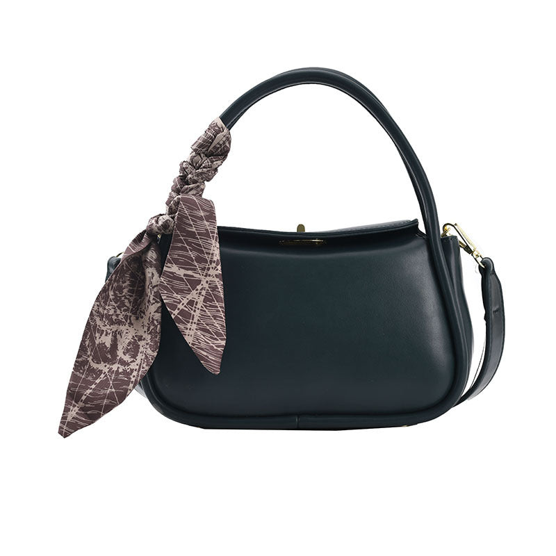 Pure Color Silk Scarf Printed Trendy Handbags