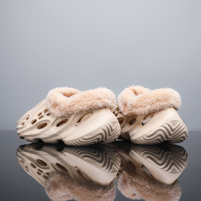 Hole Shoes Summer Winter Slippers Removable Warm EVA Home Slippers