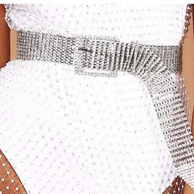 Dame Diamantbesat Ti-rækket Diamant Taljekæde