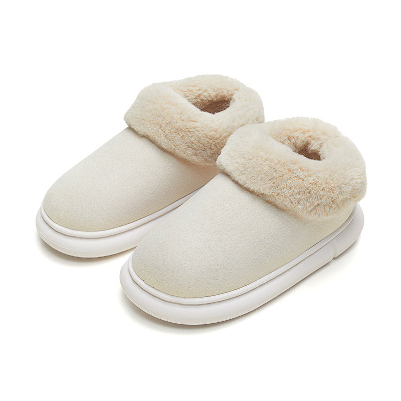 Outer Wear Snow Warm Stepping Shit Sense Thick Bottom Cotton Slippers