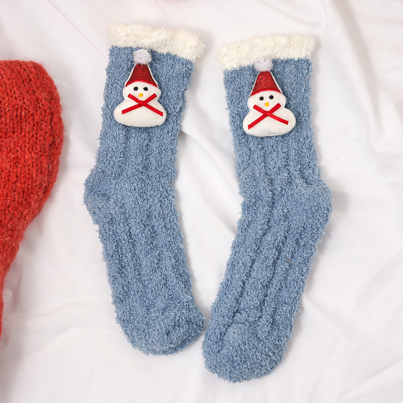 Coral Socks For Children In Autumn And Winter