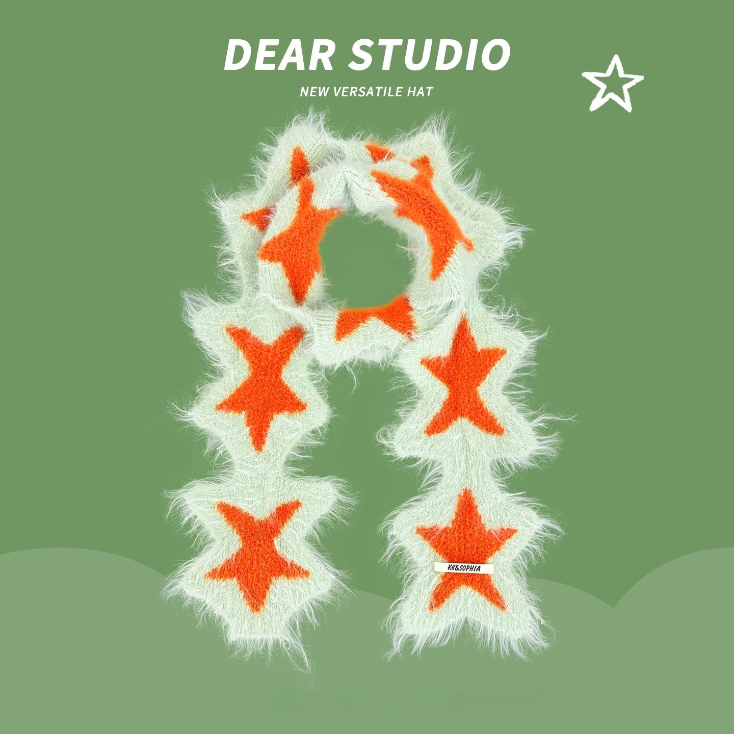 Hand-knitted Coral Fleece Snowman Scarf For Women