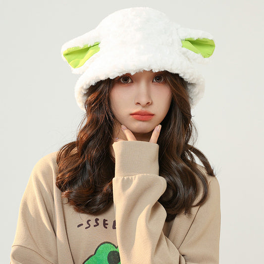 Cute And Sweet Sheep Baa Baa Ear Hat Plush To Keep Warm