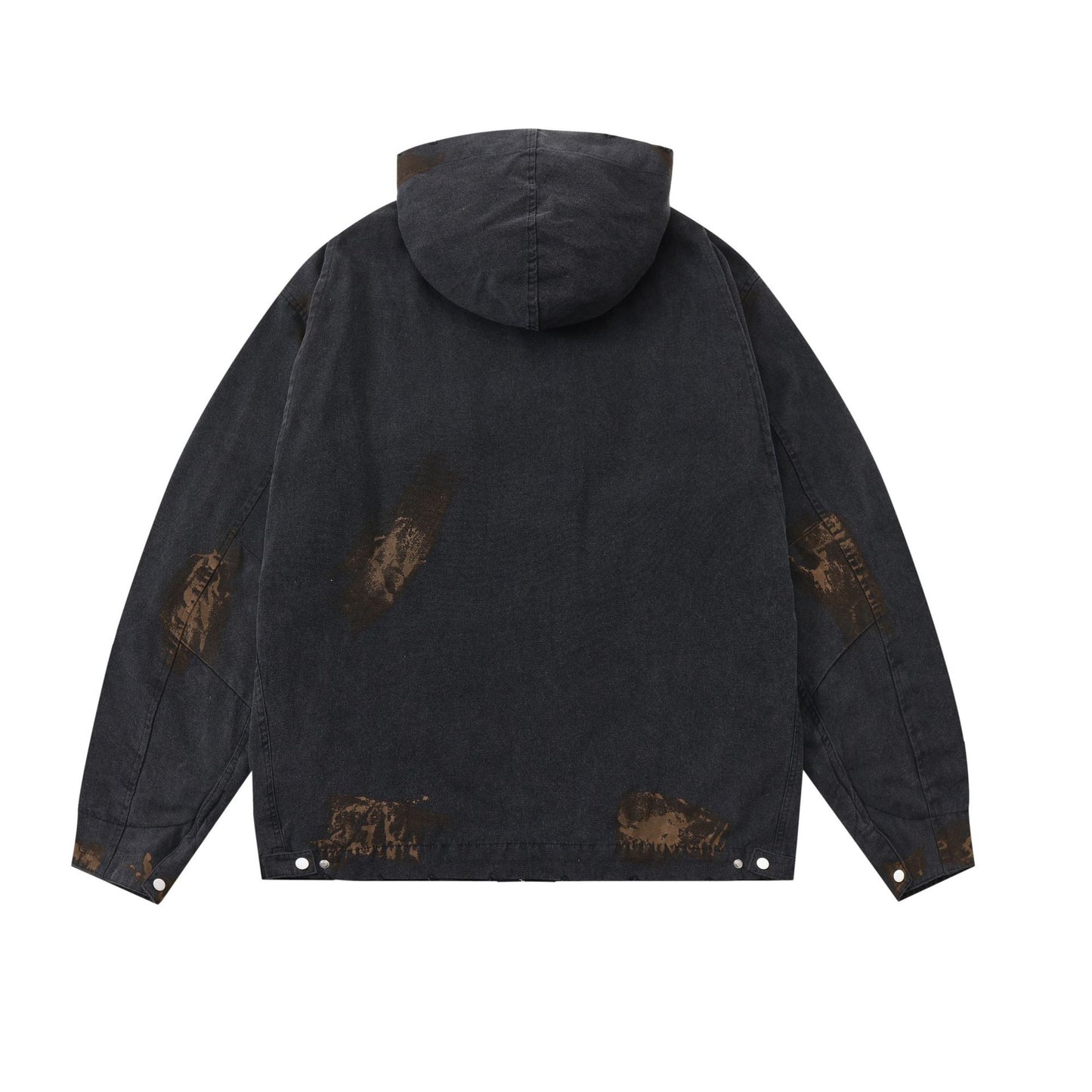 Fashion Loose Hooded Zipper Jacket