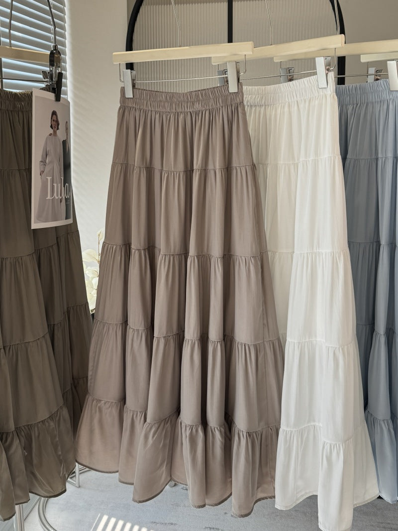 Womens High-Waisted Slimming A-Line Midi Skirt