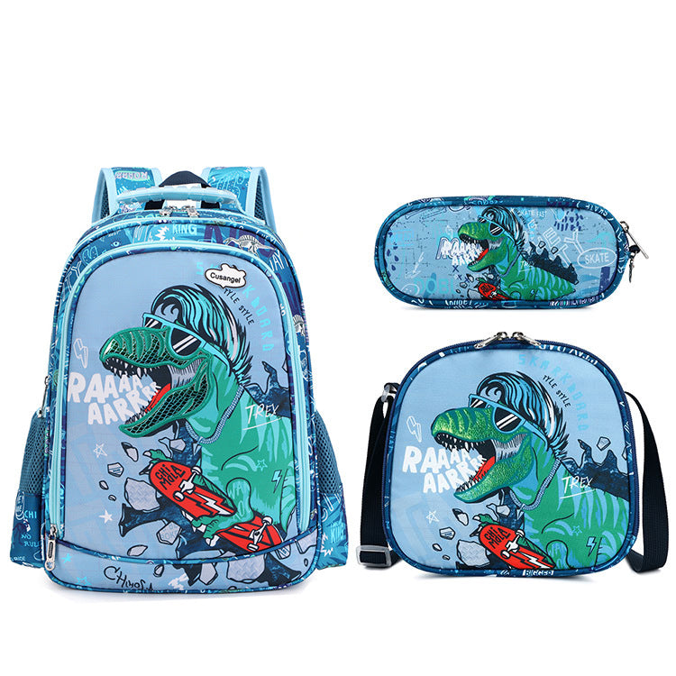 Children's Burden Reduction Spine Protection Dinosaur Backpack