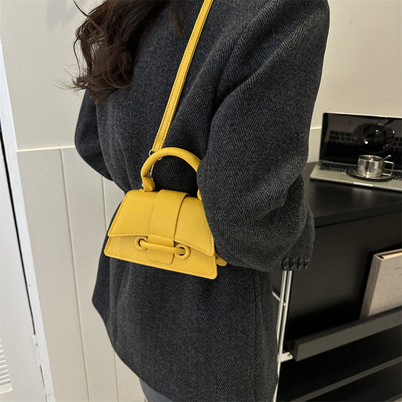 Commuter Western Style Solid Color Shoulder Messenger Bag