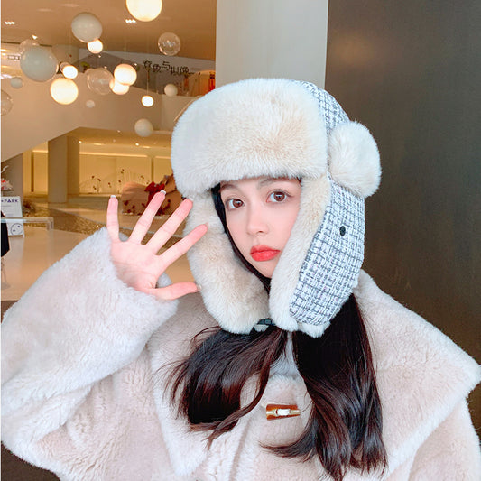 Winter Women's Ear Protection And Wind Protection Cold-proof Thermal Cotton Hat